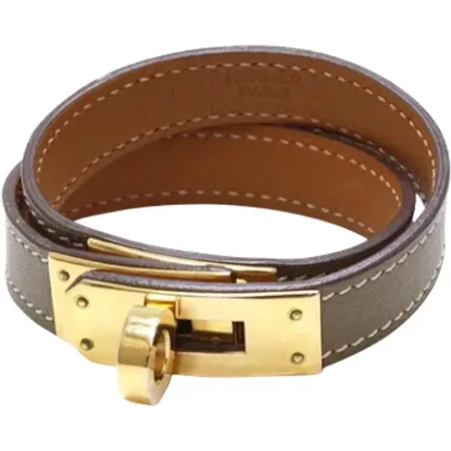 Pre-owned Leather bracelets , female, Sizes: ONE SIZE - Hermès Vintage - Modalova