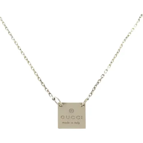 Pre-owned Silver necklaces , female, Sizes: ONE SIZE - Gucci Vintage - Modalova