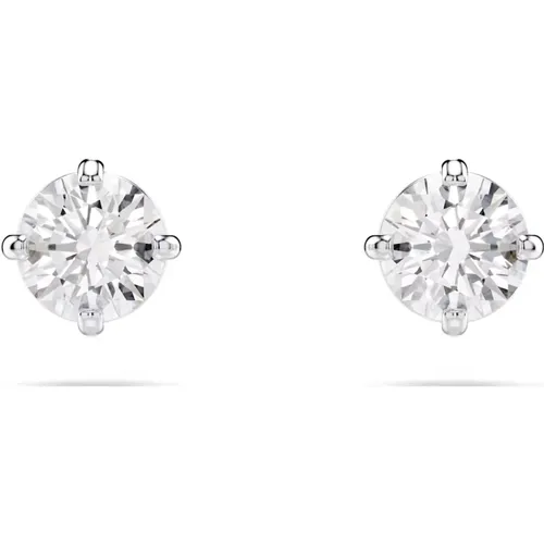 Delicate Stud Earrings in Rhodium Plating , female, Sizes: ONE SIZE - Swarovski - Modalova