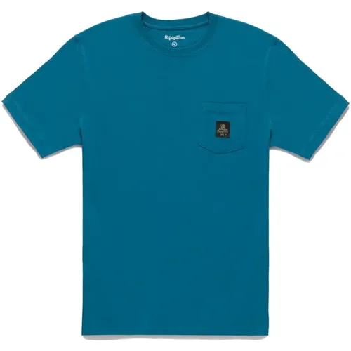 Baumwoll T-shirt mit Logo-Tasche , Herren, Größe: 2XL - RefrigiWear - Modalova