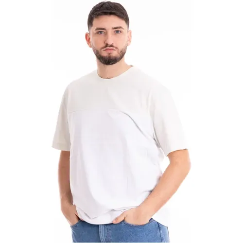Farbblock T-Shirt , Herren, Größe: M - Calvin Klein Jeans - Modalova