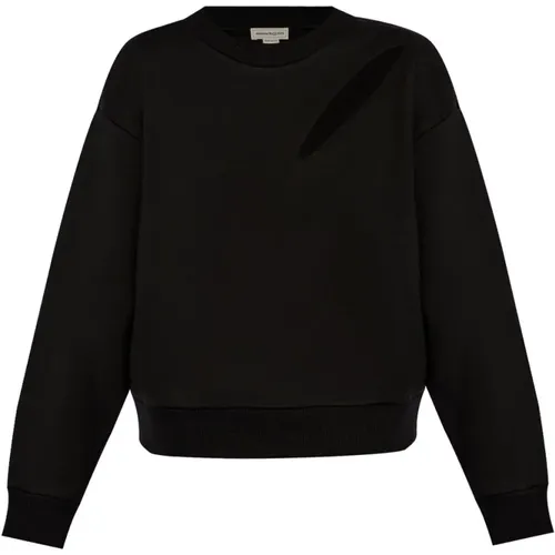 Schwarze Pullover Kollektion , Damen, Größe: S - alexander mcqueen - Modalova