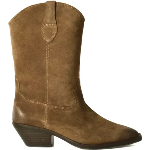 Rust Suede Mid-Calf Boots , female, Sizes: 3 UK, 7 UK, 5 UK, 6 UK, 4 UK - Ash - Modalova