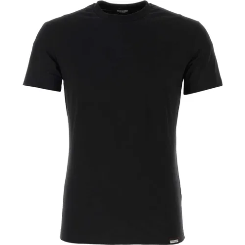Schwarzes Baumwoll-T-Shirt-Set , Herren, Größe: M - Dsquared2 - Modalova