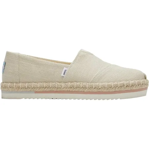 Ecru Platform Rope Schnürschuhe , Damen, Größe: 38 1/2 EU - TOMS - Modalova