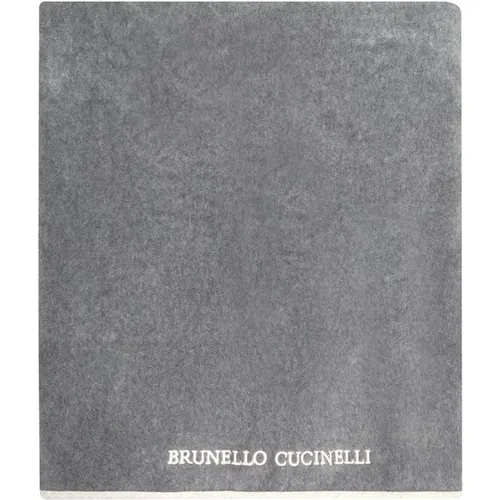 Embroidered Logo Cotton Towel , male, Sizes: ONE SIZE - BRUNELLO CUCINELLI - Modalova