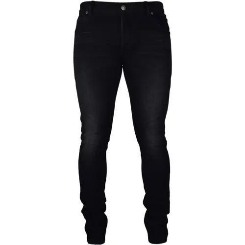 Schwarze Gewaschene Skinny Jeans - Balmain - Modalova