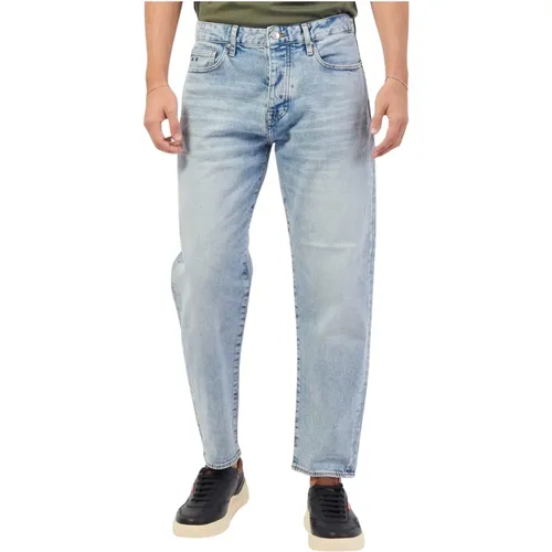 Regular Fit Wide Leg Jeans , Herren, Größe: W29 - Armani Exchange - Modalova