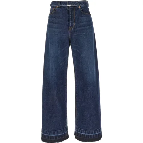 Wide Jeans , Damen, Größe: XS - Sacai - Modalova