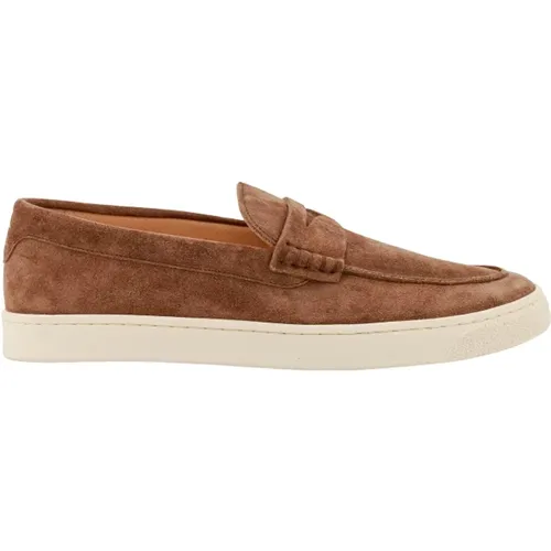 Suede Loafer mit Logo Print - BRUNELLO CUCINELLI - Modalova