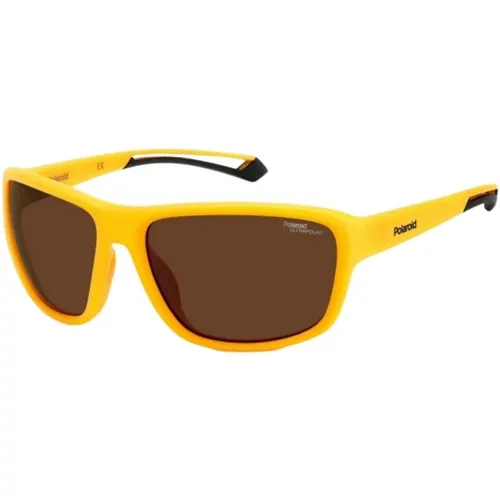 Gelbe Unisex Sonnenbrille Stilvolles Modell , Damen, Größe: 62 MM - Polaroid - Modalova