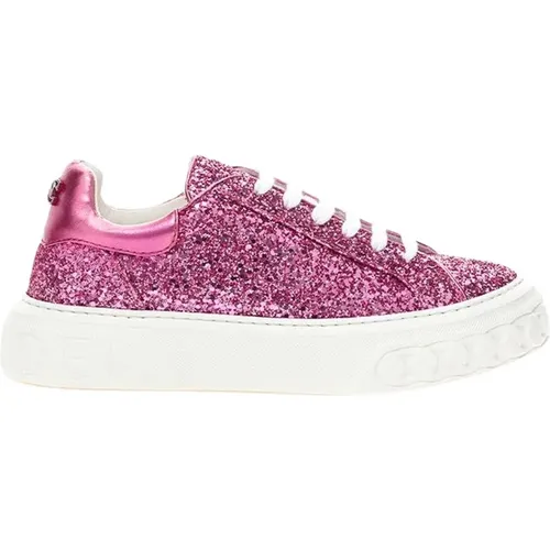 Fuchsia Elegance Leder Sneakers , Damen, Größe: 35 EU - Casadei - Modalova