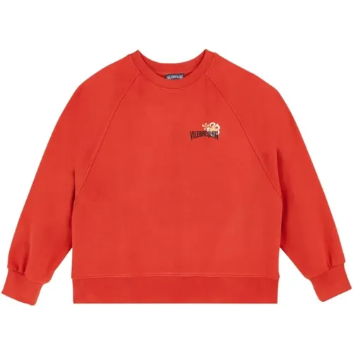 Tropical Surf Sweatshirt mit Rundhalsausschnitt aus Bio-Baumwolle für Jungen - Vilebrequin - Modalova