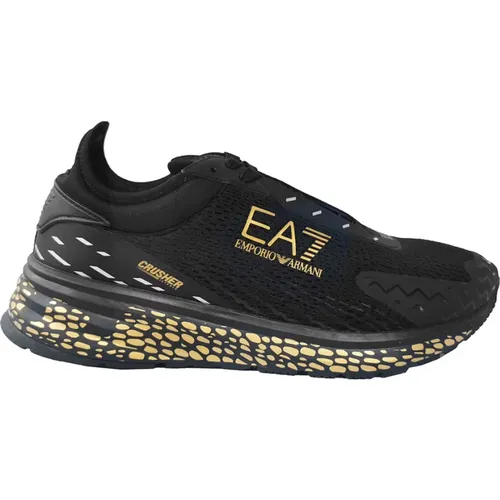 Crusher Distance Sneakers , male, Sizes: 7 1/3 UK, 8 2/3 UK, 9 1/3 UK, 8 UK - Emporio Armani EA7 - Modalova