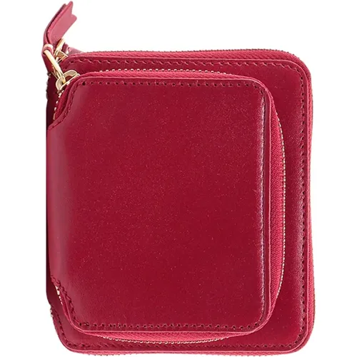 Rote Lederbrieftasche mit Münzfach,Roter Doppelter Geldbeutel - Comme des Garçons - Modalova