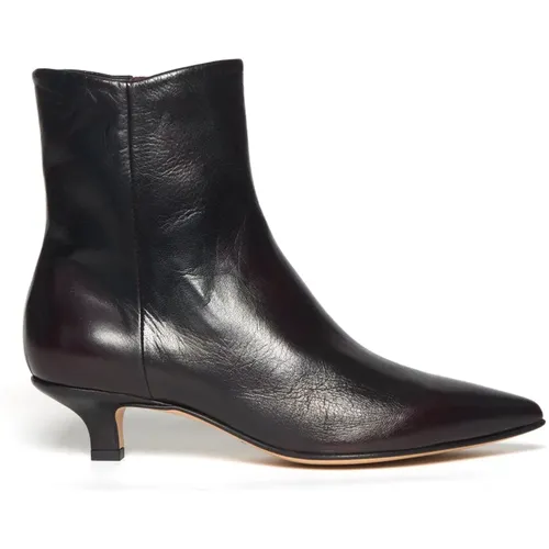 Bordeaux Leder Stiefelette , Damen, Größe: 36 EU - Pomme D'or - Modalova