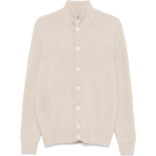 Ivory Cardigan Pullover Schwere Knöpfe , Herren, Größe: M - Zanone - Modalova