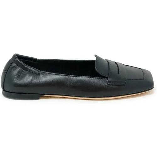 Schwarzer Leder Loafer Softy , Damen, Größe: 38 1/2 EU - AGL - Modalova