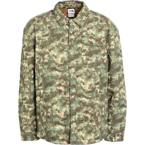 Camo Stuffed Shirt Jacket , male, Sizes: L, M - The North Face - Modalova