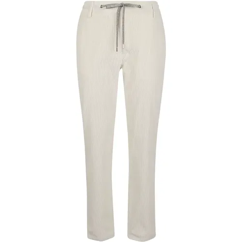 Cream Corduroy Trousers , female, Sizes: S - Eleventy - Modalova