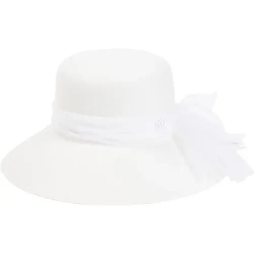 Weiße Kendall Marry Hut , Damen, Größe: M - Maison Michel - Modalova