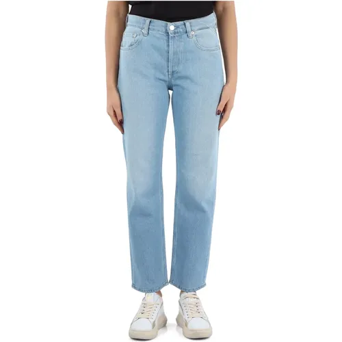 High Rise Straight Fit Jeans , female, Sizes: W25, W29, W28, W26 - Replay - Modalova