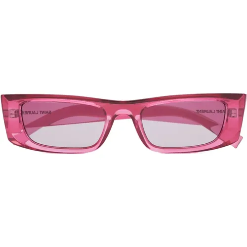 Square Sunglasses with 100% UV Protection , female, Sizes: 52 MM - Saint Laurent - Modalova