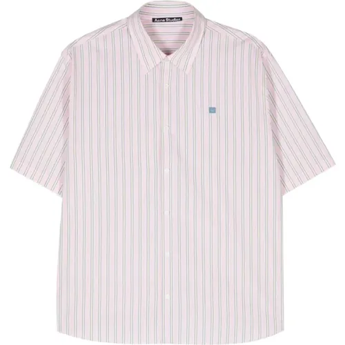 Stripe Button-Up Shirt , male, Sizes: L, M, S - Acne Studios - Modalova
