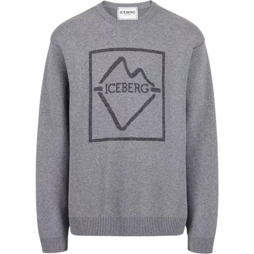 Sportlicher Wollmischpullover , Herren, Größe: 2XL - Iceberg - Modalova