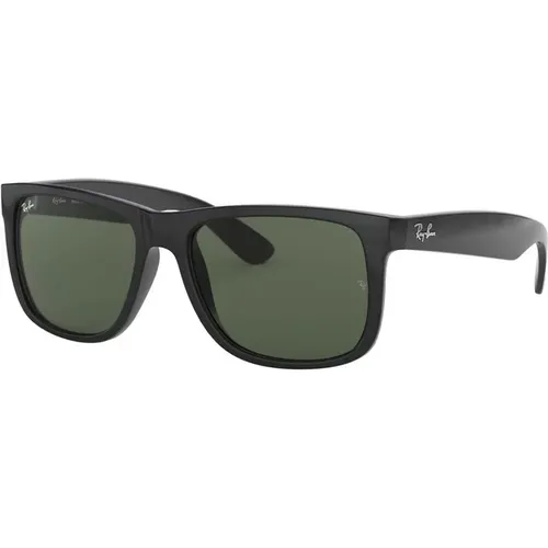 Justin Sunglasses in with Green Lenses , male, Sizes: 55 MM - Ray-Ban - Modalova
