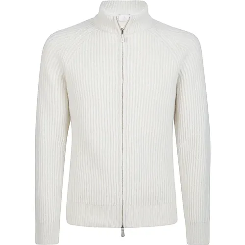 Cashmere Silk Full Zip Sweater , male, Sizes: M, XL, L, 2XL - Eleventy - Modalova