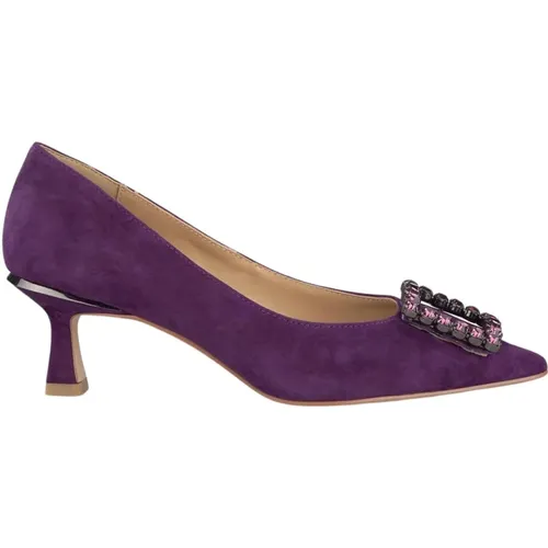 Rhinestone Embellished Heeled Pump Shoes , female, Sizes: 4 UK, 7 UK, 8 UK - Alma en Pena - Modalova