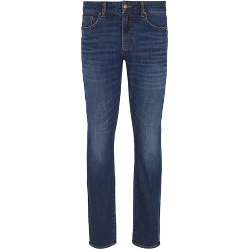 Skinny Fit Denim Jeans , Herren, Größe: W36 - Armani Exchange - Modalova