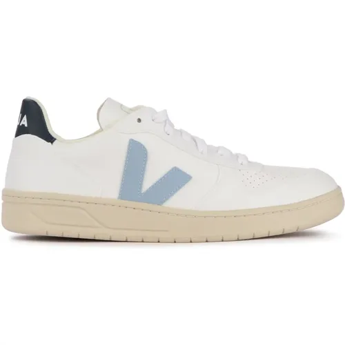 And Blue Vegan Leather Sneaker V-10 CWL , male, Sizes: 2 UK - Veja - Modalova