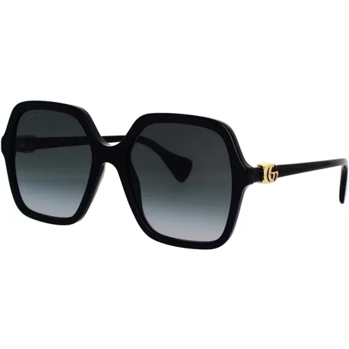 Square Frame Sunglasses with GG Mini Running Logo , female, Sizes: 56 MM - Gucci - Modalova