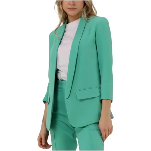 Türkise Colbert Blazer für Damen - Est'Seven - Modalova