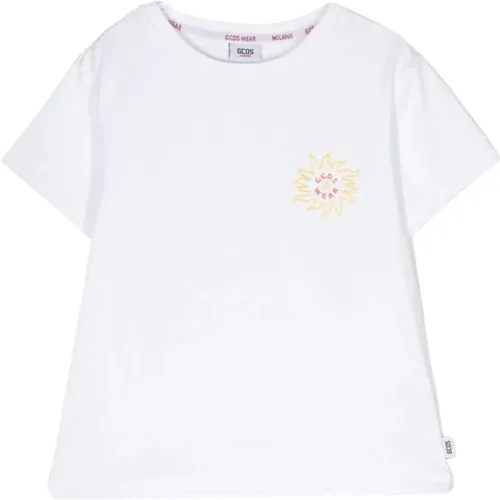 Weißes T-Shirt mit Logo-Print Gcds - Gcds - Modalova