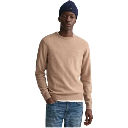 Ultra Fine Wool Round Neck Sweater , male, Sizes: S, XL, 3XL, 2XL, M - Gant - Modalova