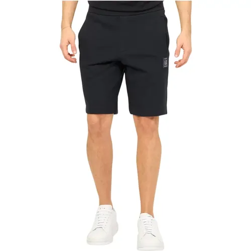 Elastic Waist Shorts , male, Sizes: L, M, XL, 2XL - Armani Exchange - Modalova