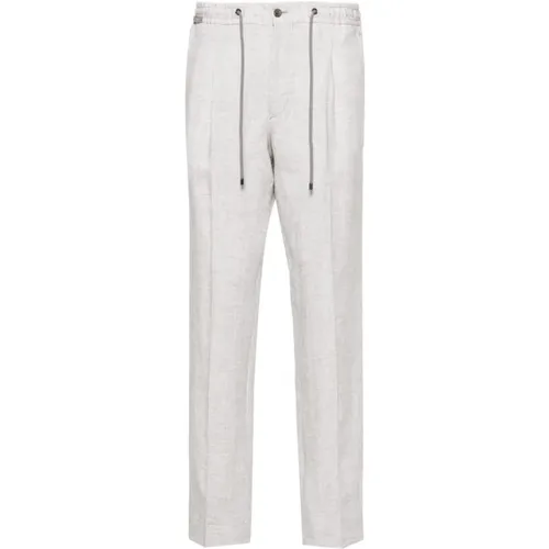 Linen Drawstring Pants , male, Sizes: XL - Corneliani - Modalova