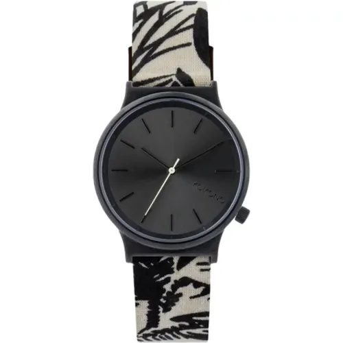 Schwarze Edelstahl Quarz Unisex Uhr - Komono - Modalova