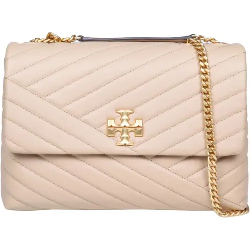 Quilted Leather Shoulder Bag in Desert Color , female, Sizes: ONE SIZE - TORY BURCH - Modalova