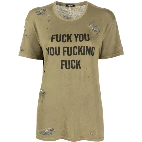 F.u ripped boy t-shirt , female, Sizes: L - R13 - Modalova