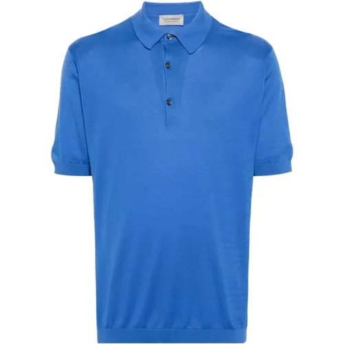 Blaues Poloshirt , Herren, Größe: 2XL - John Smedley - Modalova