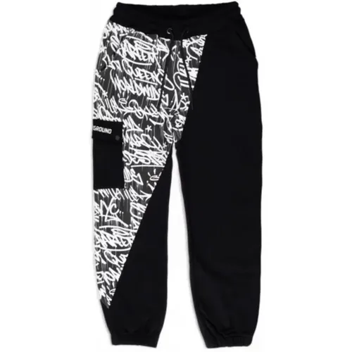 Schwarze Grafik-Sweatpants , Herren, Größe: S - SPRAYGROUND - Modalova