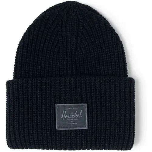 Schwarze Baumwoll-Beanie-Mütze - Herschel - Modalova