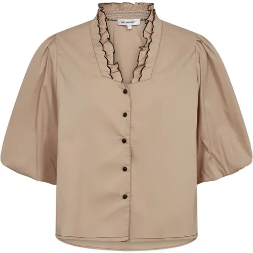 Feminine Scalloped Edge Shirt Blouse , female, Sizes: XL, M, XS, L, S - Co'Couture - Modalova