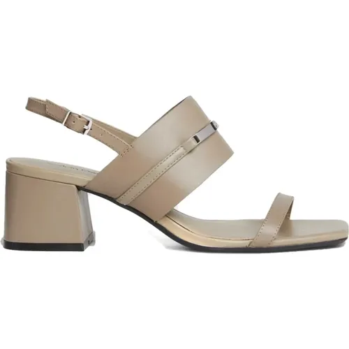Grey Flat Sandal for Women , female, Sizes: 5 UK, 7 UK, 4 UK, 6 UK, 8 UK - Calvin Klein - Modalova