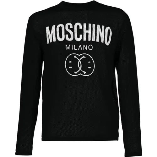 Round Neck Knitwear , male, Sizes: XL, L - Moschino - Modalova