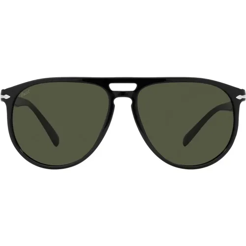 Stilvolle Unisex-Sonnenbrille mit grüner Linse , unisex, Größe: 58 MM - Persol - Modalova